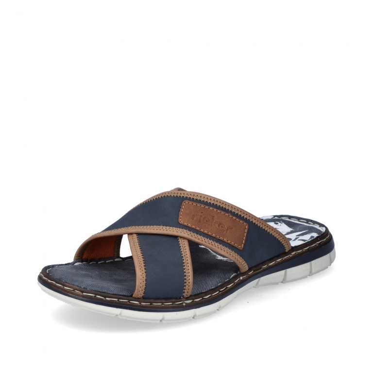 Rieker 25188-14 kek ferfi papucs  (16.990Ft)